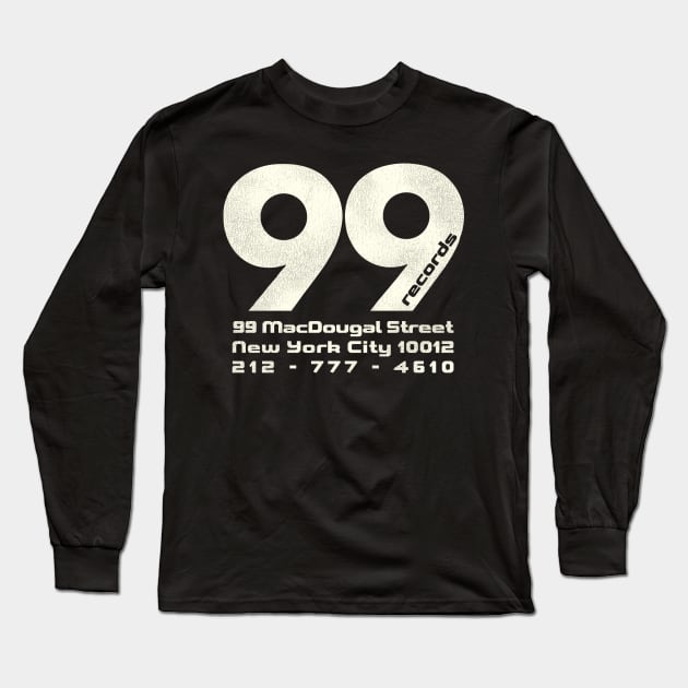 99 RECORDS // 80s Defunct Music Label Long Sleeve T-Shirt by darklordpug